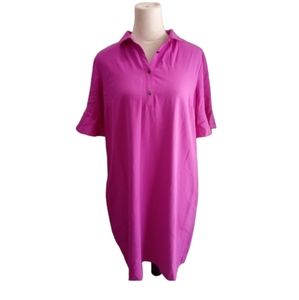 Magenta Banana Republic shirt dress size L